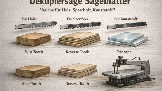 Dekupiersäge Sägeblätter – welche für Holz, Sperrholz, Kunststoff